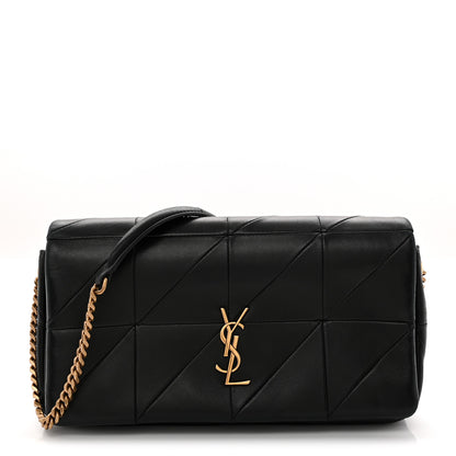 Saint Laurent Lambskin Patchwork Monogram Medium Jamie Black 1 of 10