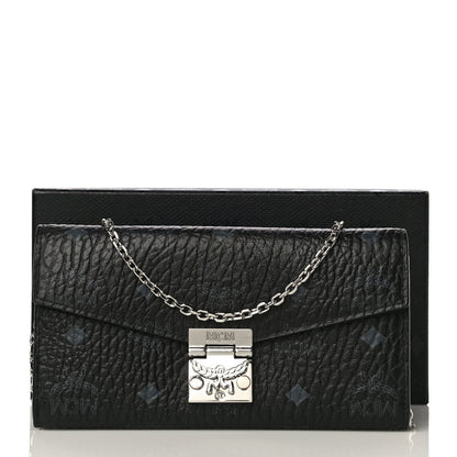 MCM Visetos Large Patricia Wallet On Chain Black 20 of 20