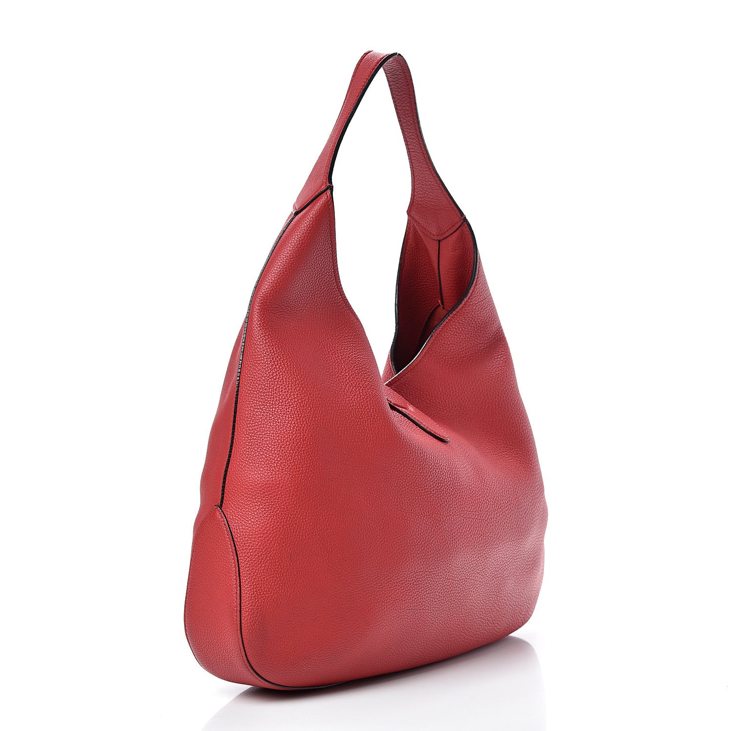 Soft Grained Calfskin Large Jackie Hobo Hibiscus Red