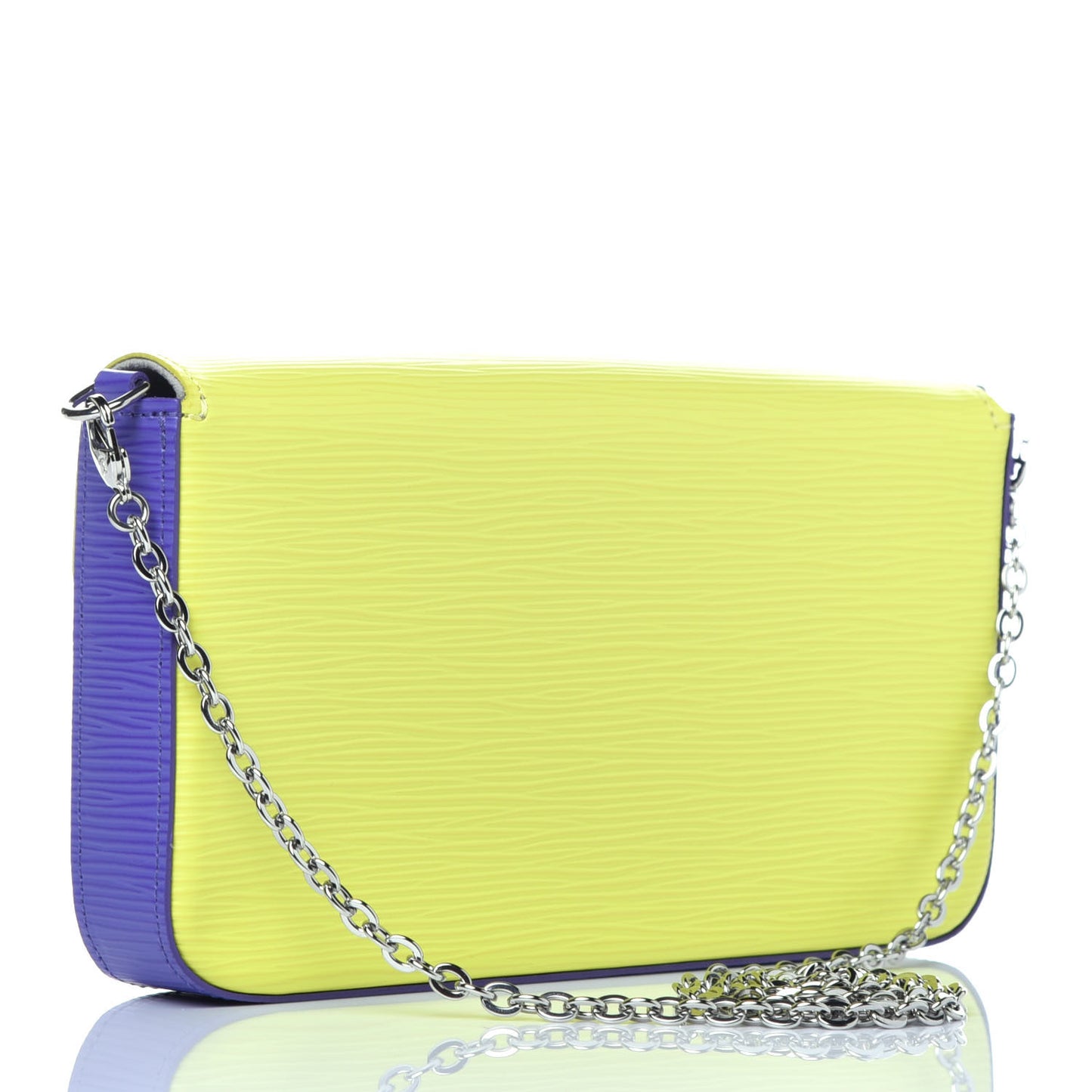 Epi Tri-Color Felicie Pochette Acid Yellow Sky