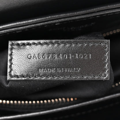 Saint Laurent Calfskin Y Quilted Monogram Toy Loulou Crossbody Bag Black 7 of 12