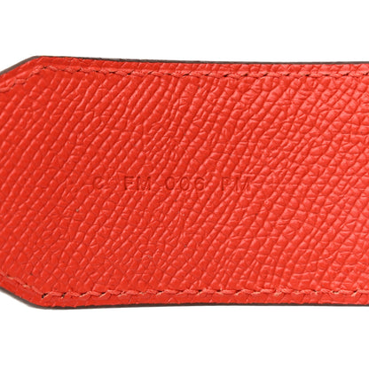 Hermes Epsom 40mm Tressage Shoulder Strap Capucine Celeste Rouge H 4 of 6