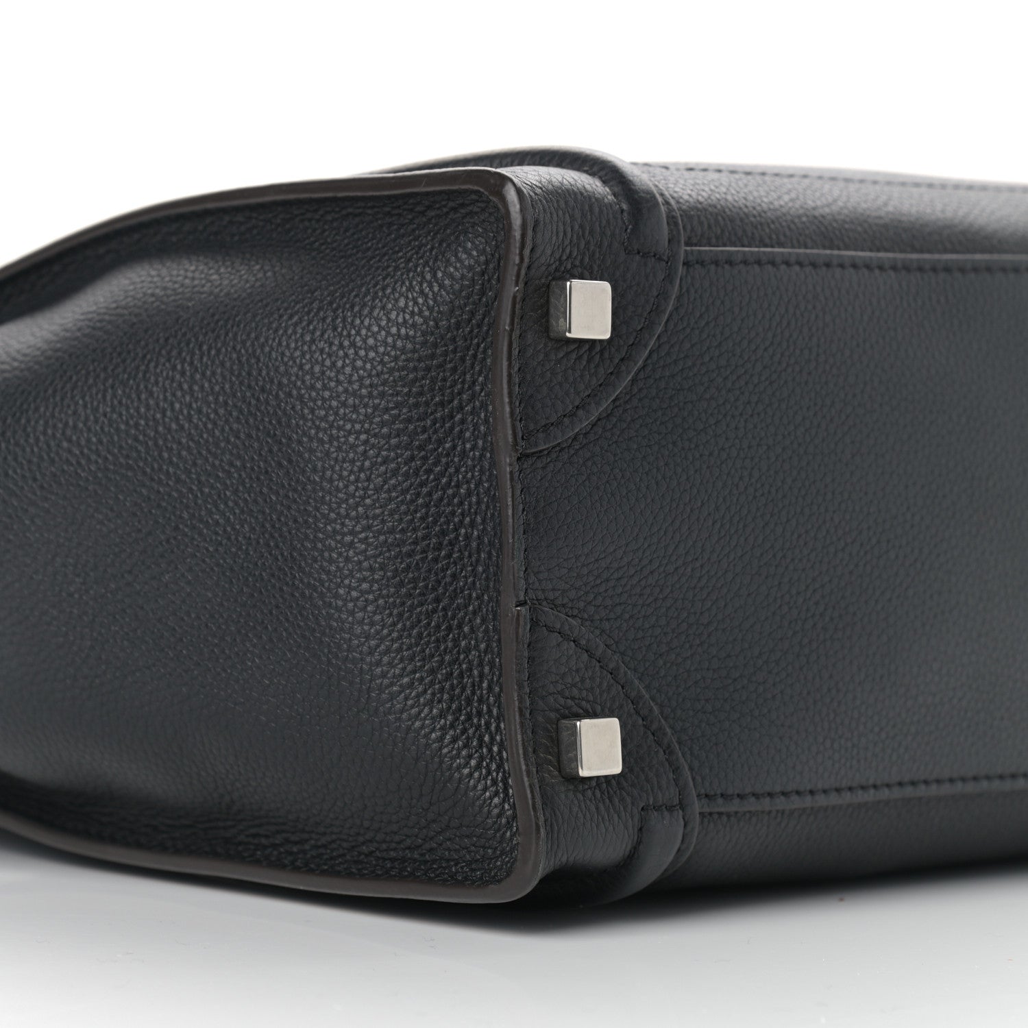 Celine Drummed Calfskin Micro Luggage Black 9 of 9