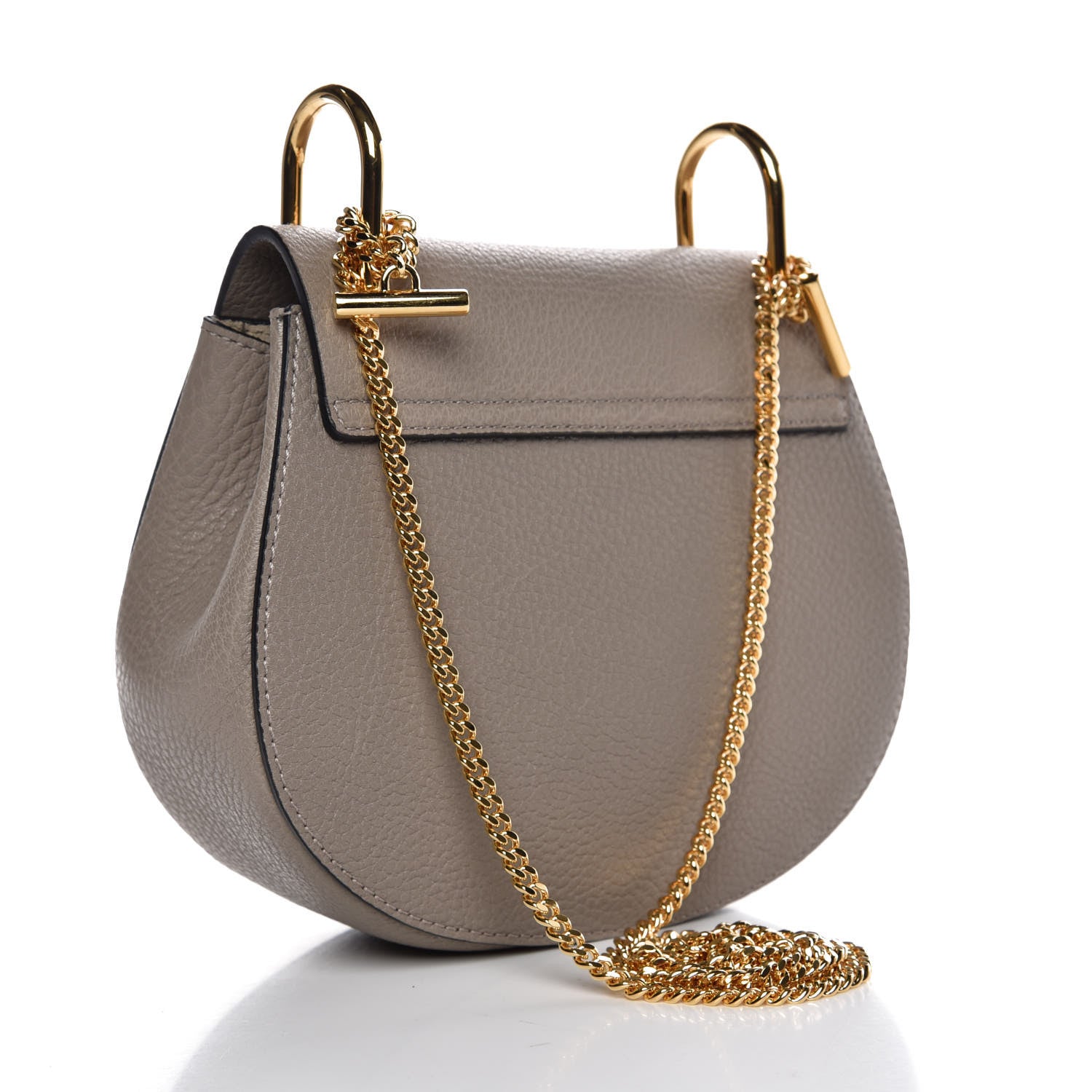 Chloe Grained Lambskin Mini Drew Shoulder Bag Motty Grey 3 of 7
