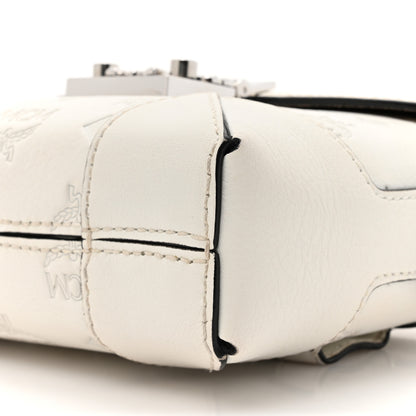 MCM Calfskin Ottomar Monogram Soft Berlin Belt Bag White 9 of 18