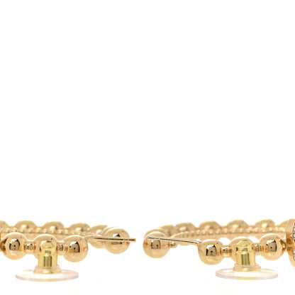 Chanel Crystal CC Hoop Earrings Gold 3 of 4