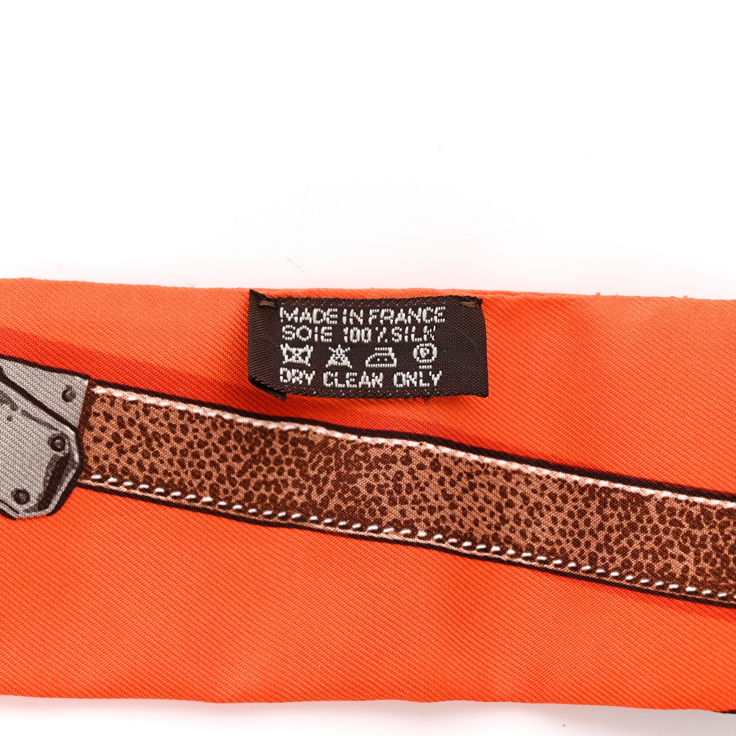 Hermes Silk Tres Kelly Twilly Orange 3 of 4