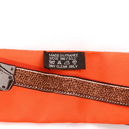 Hermes Silk Tres Kelly Twilly Orange 3 of 4