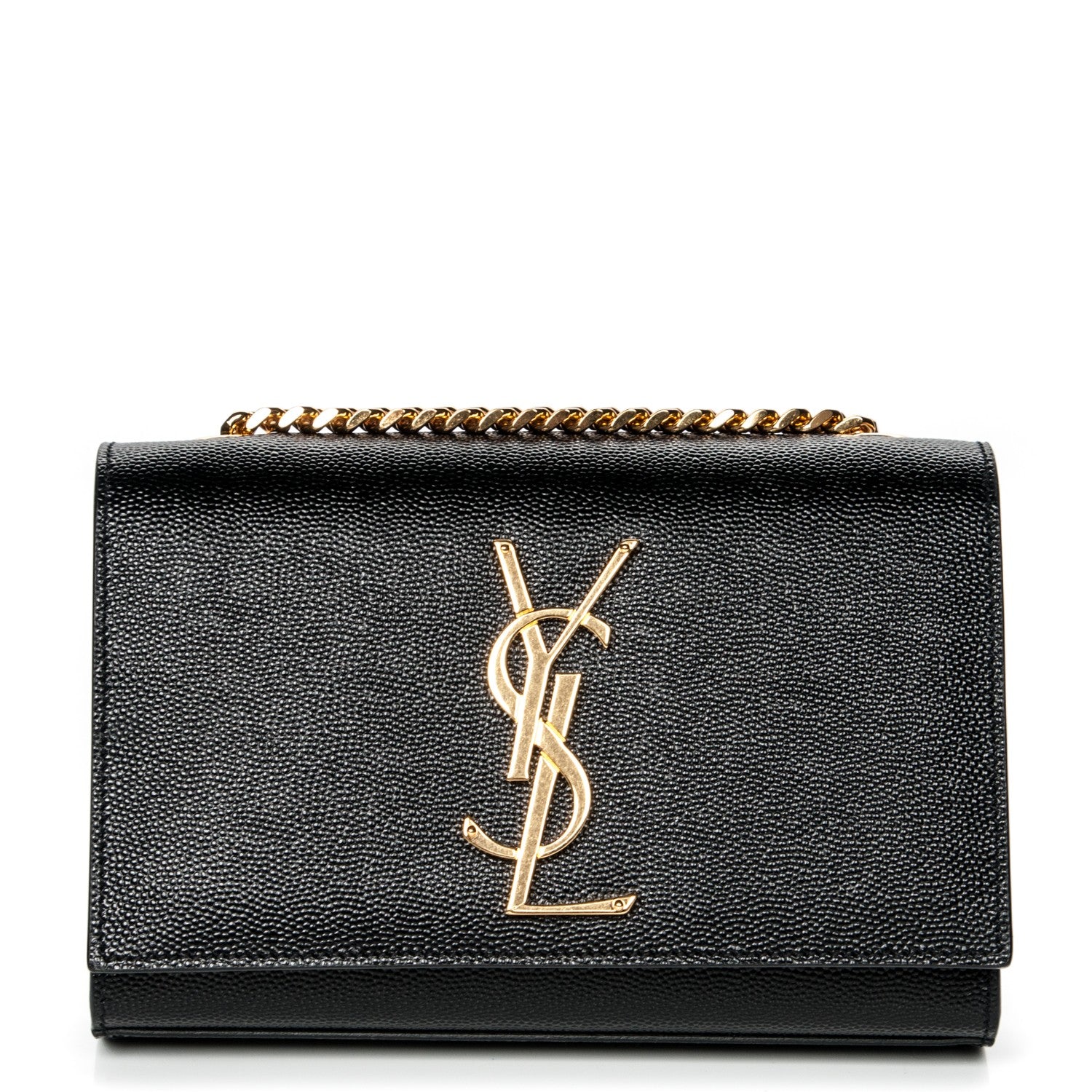 Saint Laurent Grain De Poudre Small Classic Monogram Satchel Black 1 of 8