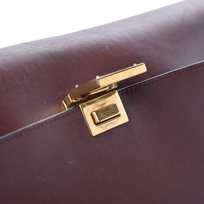 Celine Smooth Calfskin Suede Large Trapeze Burgundy 14 of 21