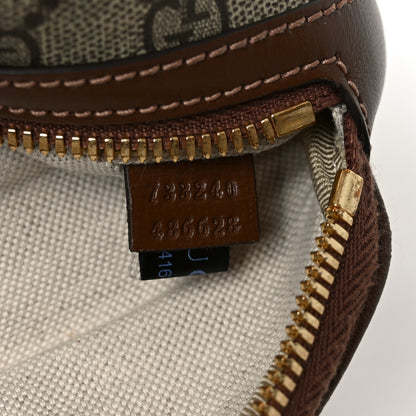 Gucci GG Supreme Monogram Textured Calfskin Retro Interlocking G Belt Bag Beige Ebony Brown Sugar 7 of 10