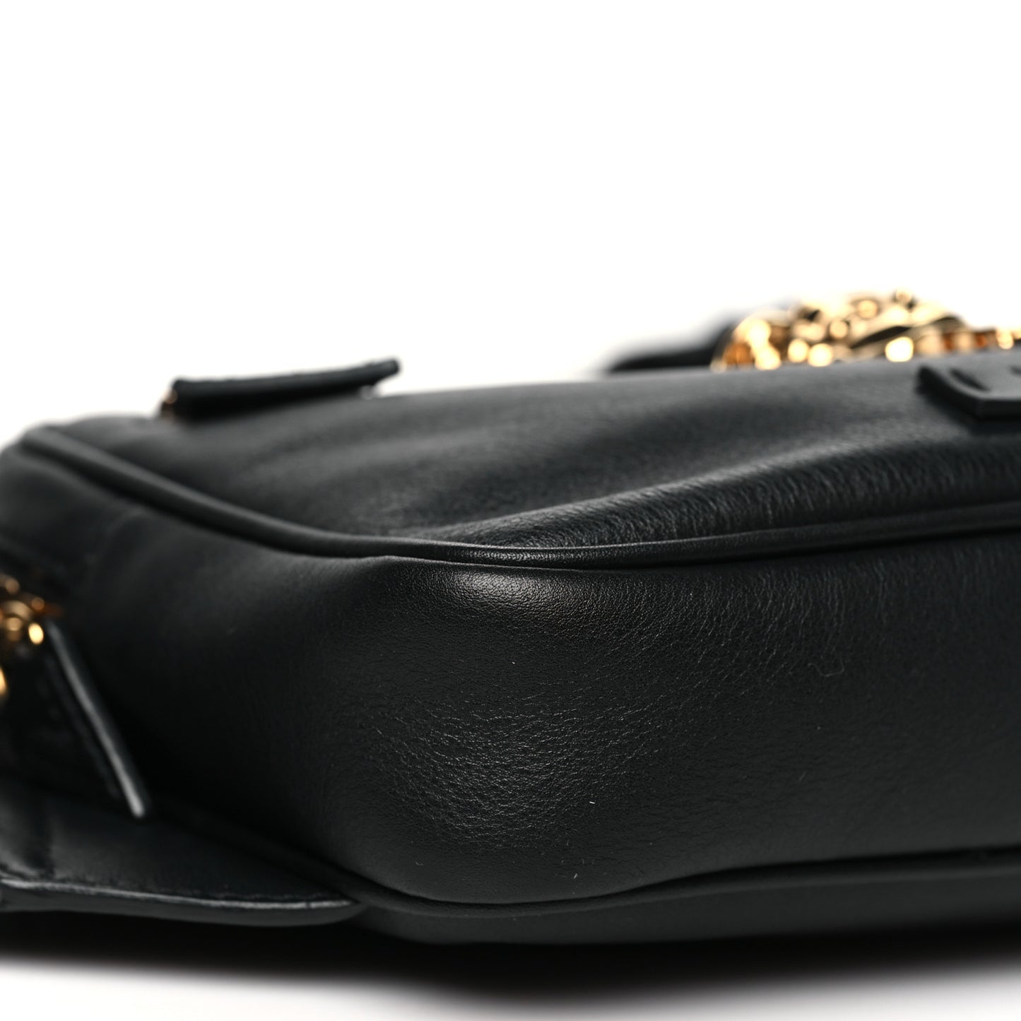 Calfskin Medusa Belt Bag Black