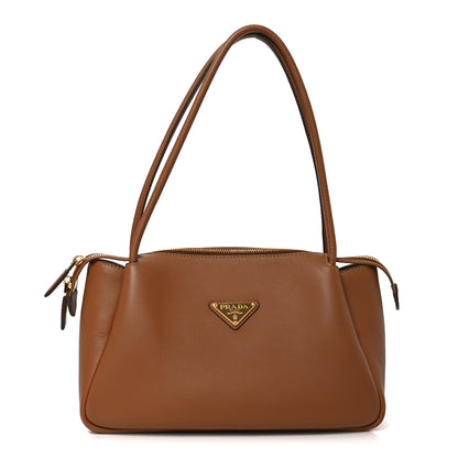 Prada Calfskin Medium Shoulder Bag Caramel 1 of 9