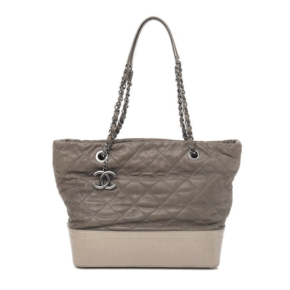 Chanel Iridescent Calfskin Quilted VIP Shopping Tote Grey 1 of 9