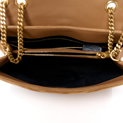 Saint Laurent Suede Y Quilted Monogram Medium Loulou Chain Satchel Cinnamon 5 of 11