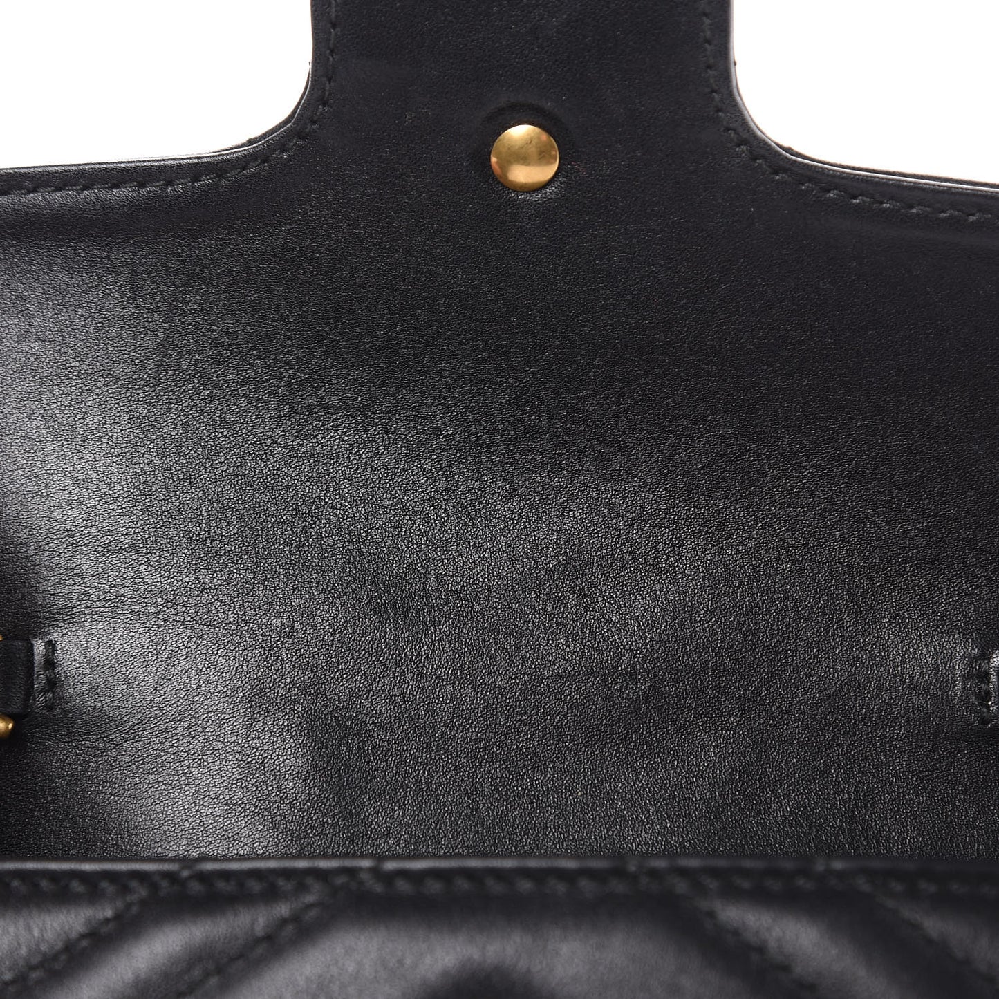 Calfskin Matelasse Super Mini GG Marmont Shoulder Bag Black