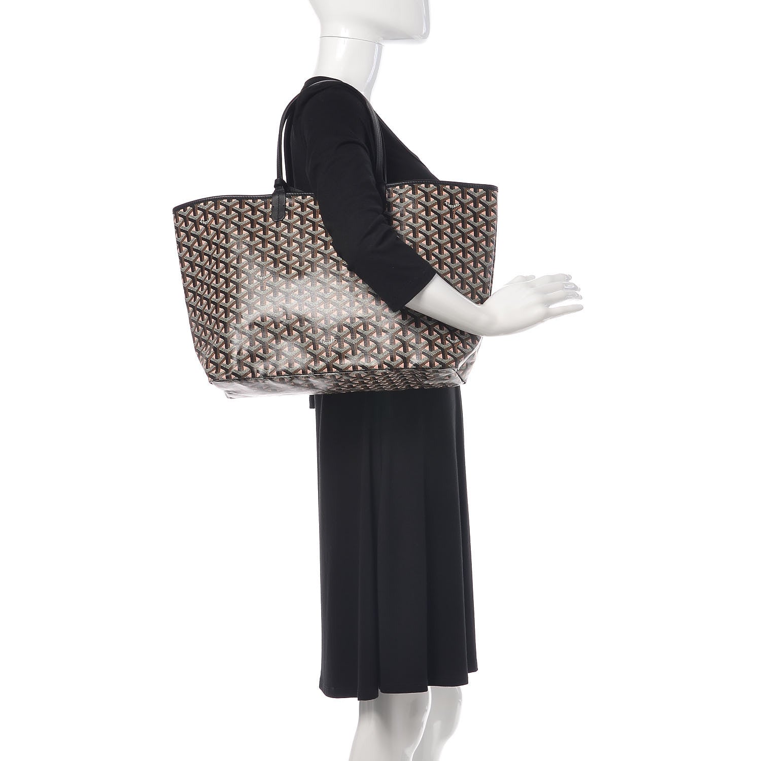 Goyard Goyardine Saint Louis Claire Voie PM Black Rose Pink 2 of 11