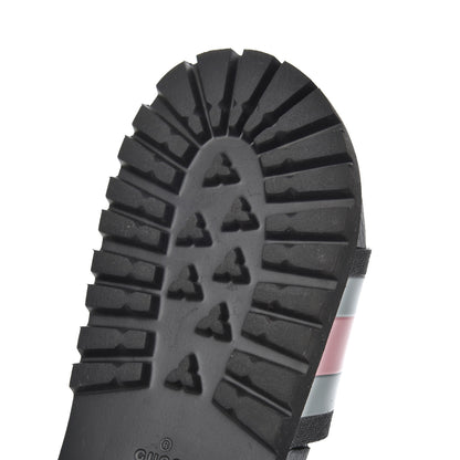 Gucci Rubber Web Mens Lug Sole Slide Sandals 9 Black Green Red 8 of 13