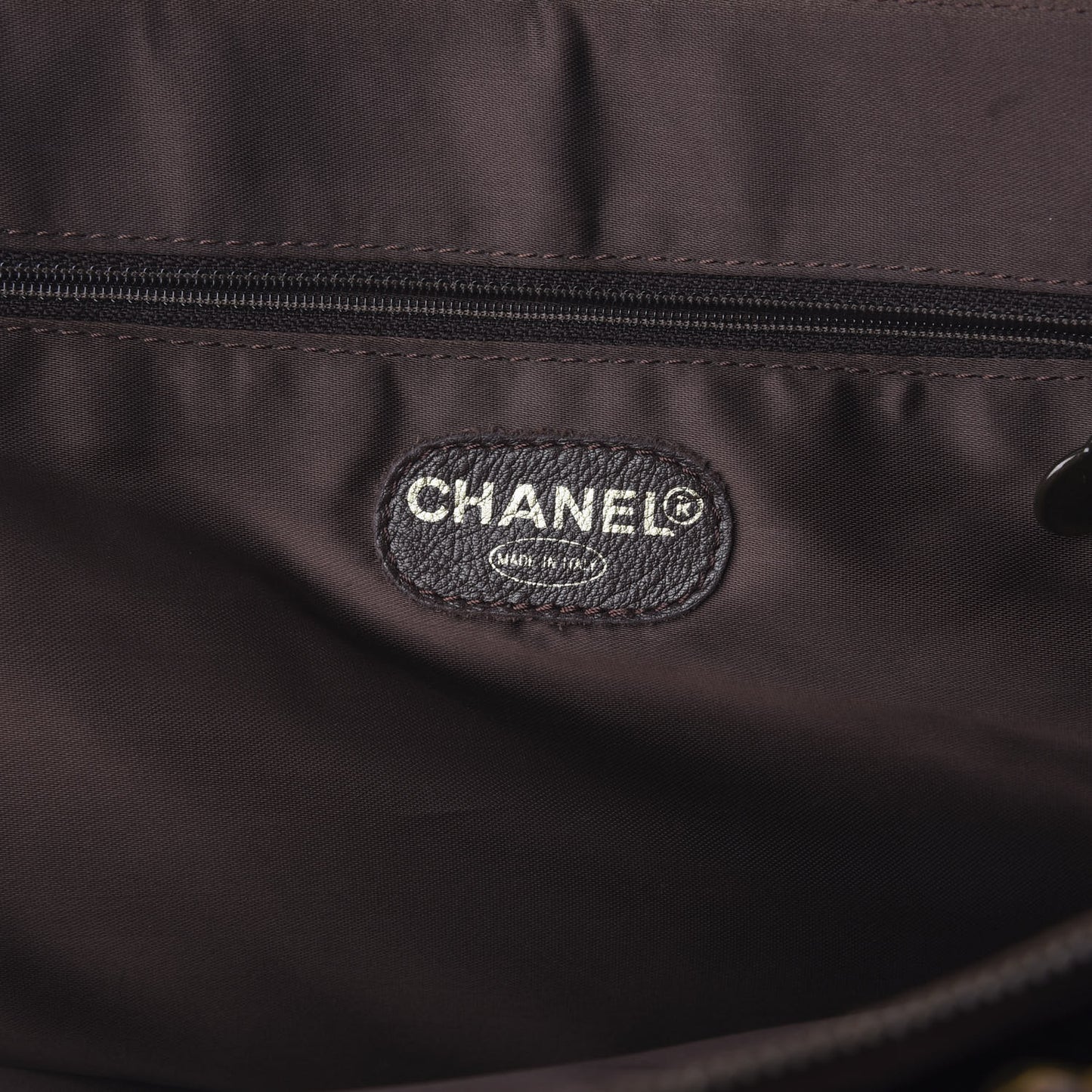 Suede Logo Tote Brown