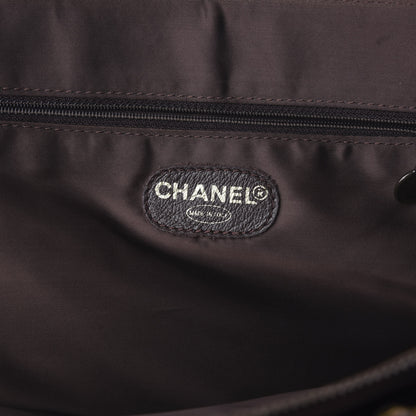 Chanel Suede Logo Tote Brown 8 of 10