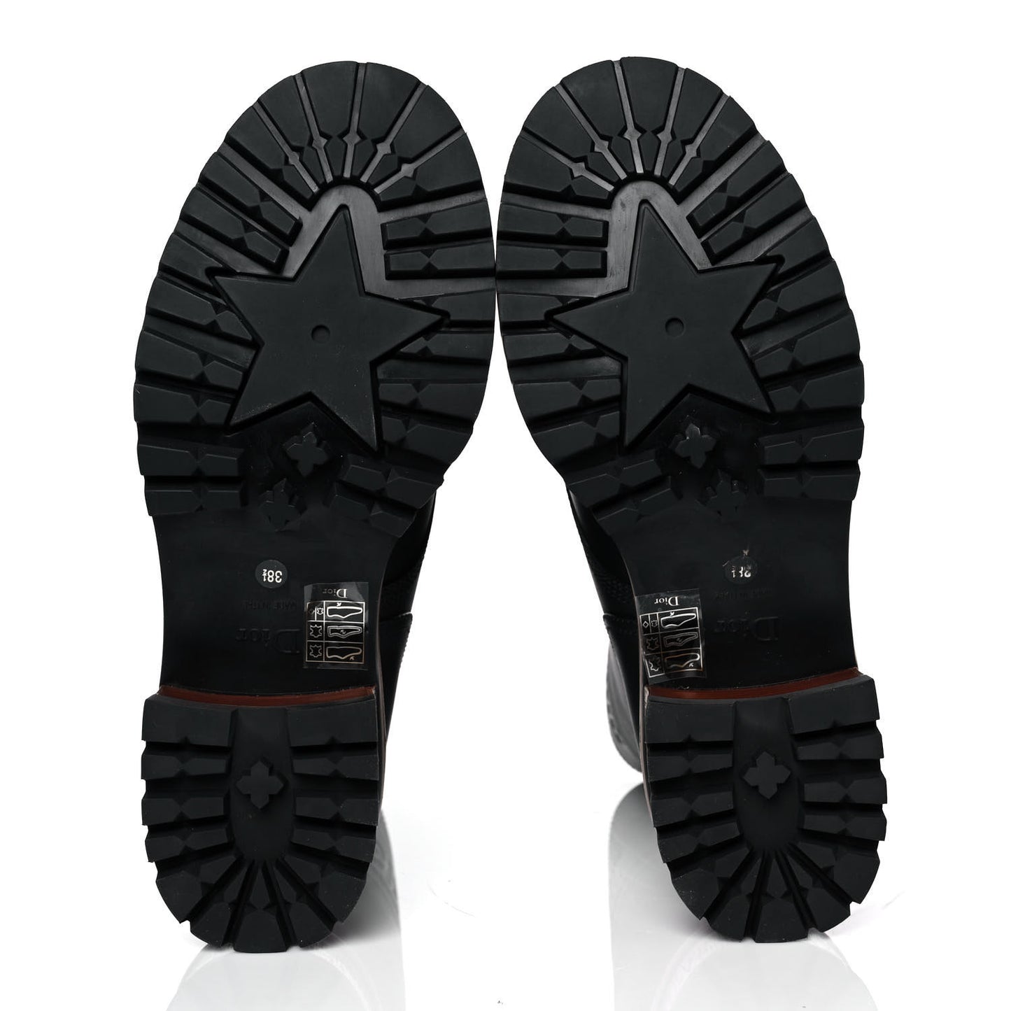 Calfskin Dior Quest 35mm Hiking Boots 38.5 Black