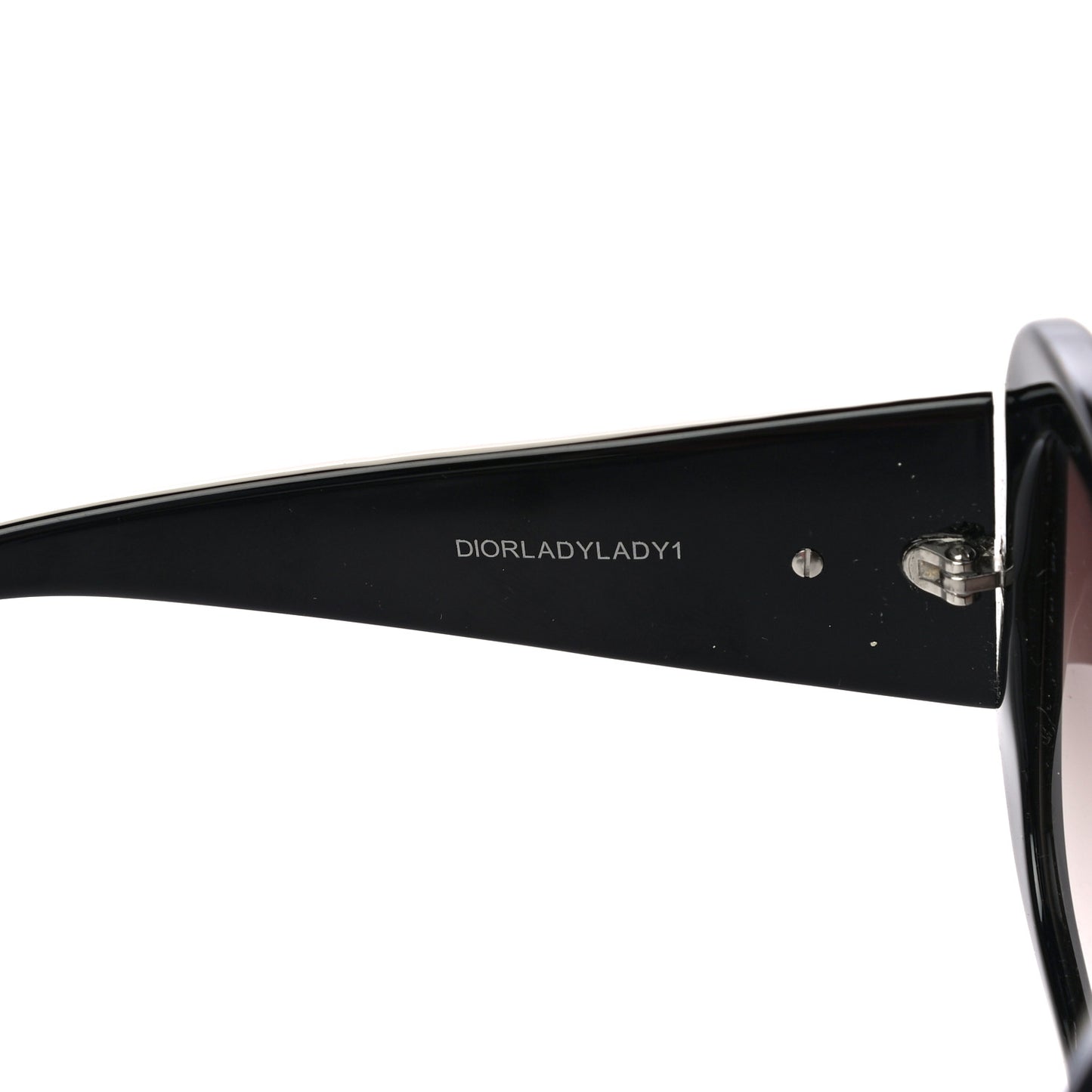 Cannage Dior Lady Lady 1 Sunglasses Black Ivory