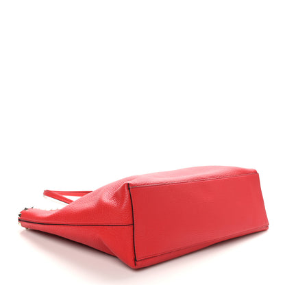 Valentino Garavani Grained Calfskin Rockstud Shoulder Tote  Rouge Pur 4 of 9