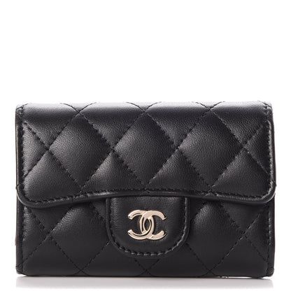 Chanel Lambskin Quilted 4 Key Holder Black 1 of 10