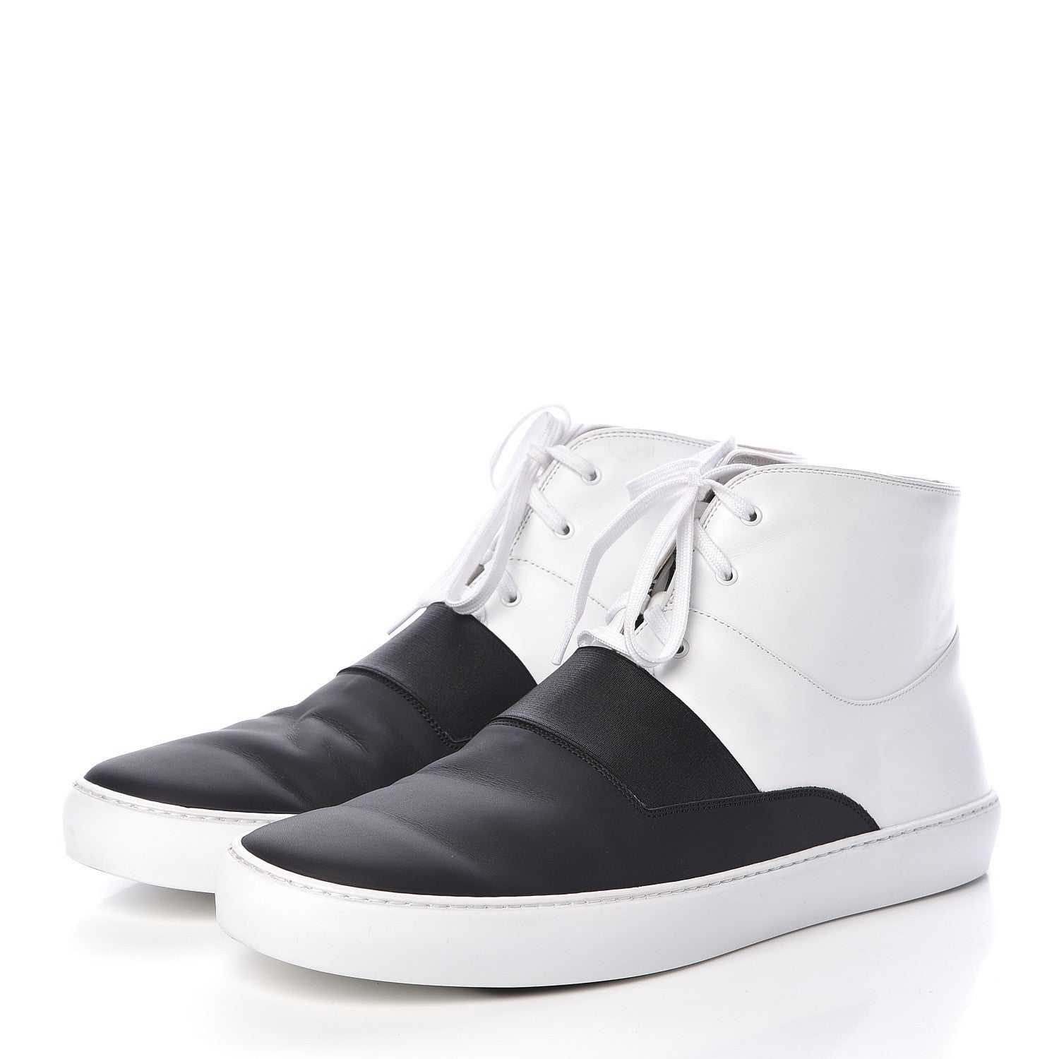 Chanel Calfskin Mens High Top Sneakers 45 Black 3 of 12