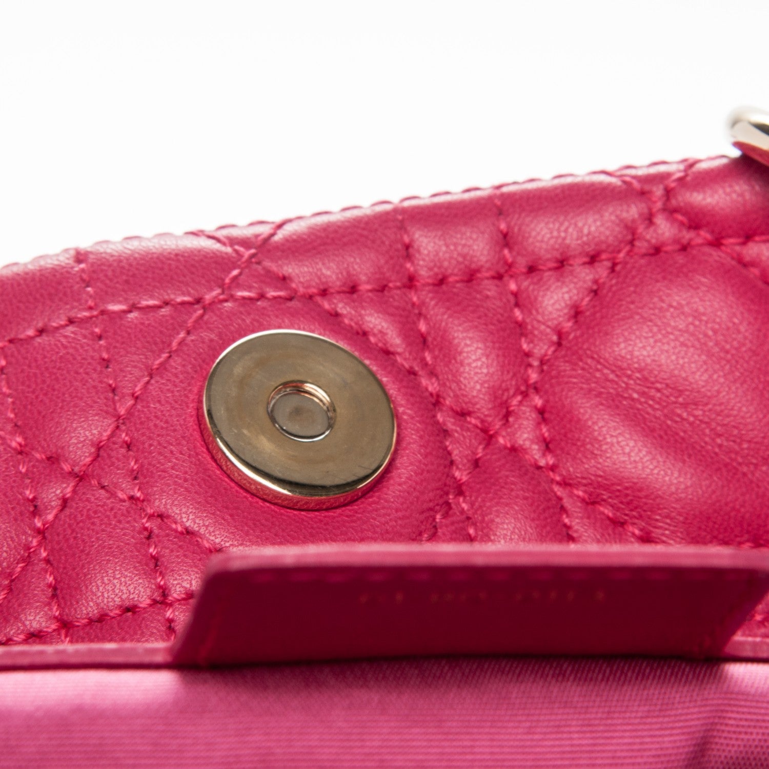 Christian Dior Lambskin Cannage Large Dior Soft Shopping Tote Fuchsia 8 of 9