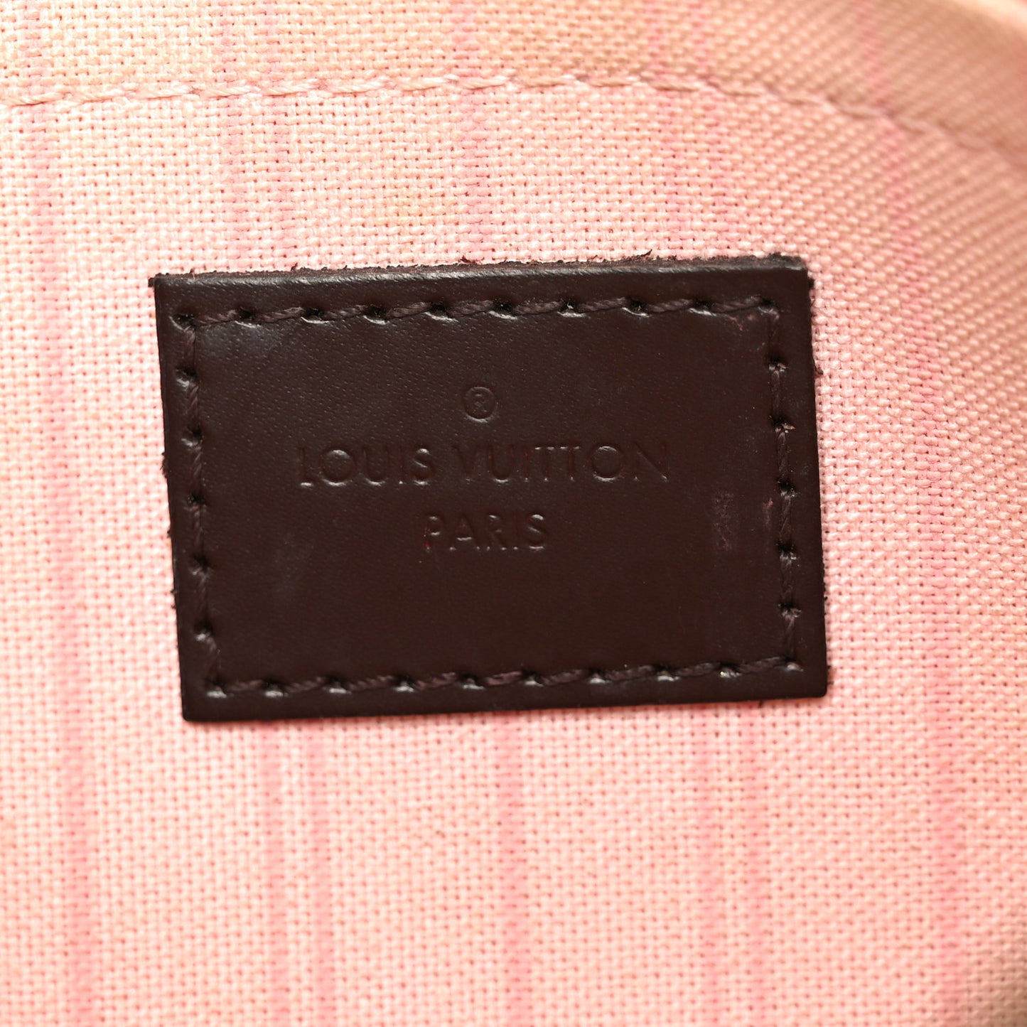 Damier Ebene Neverfull MM GM Pochette Rose Ballerine