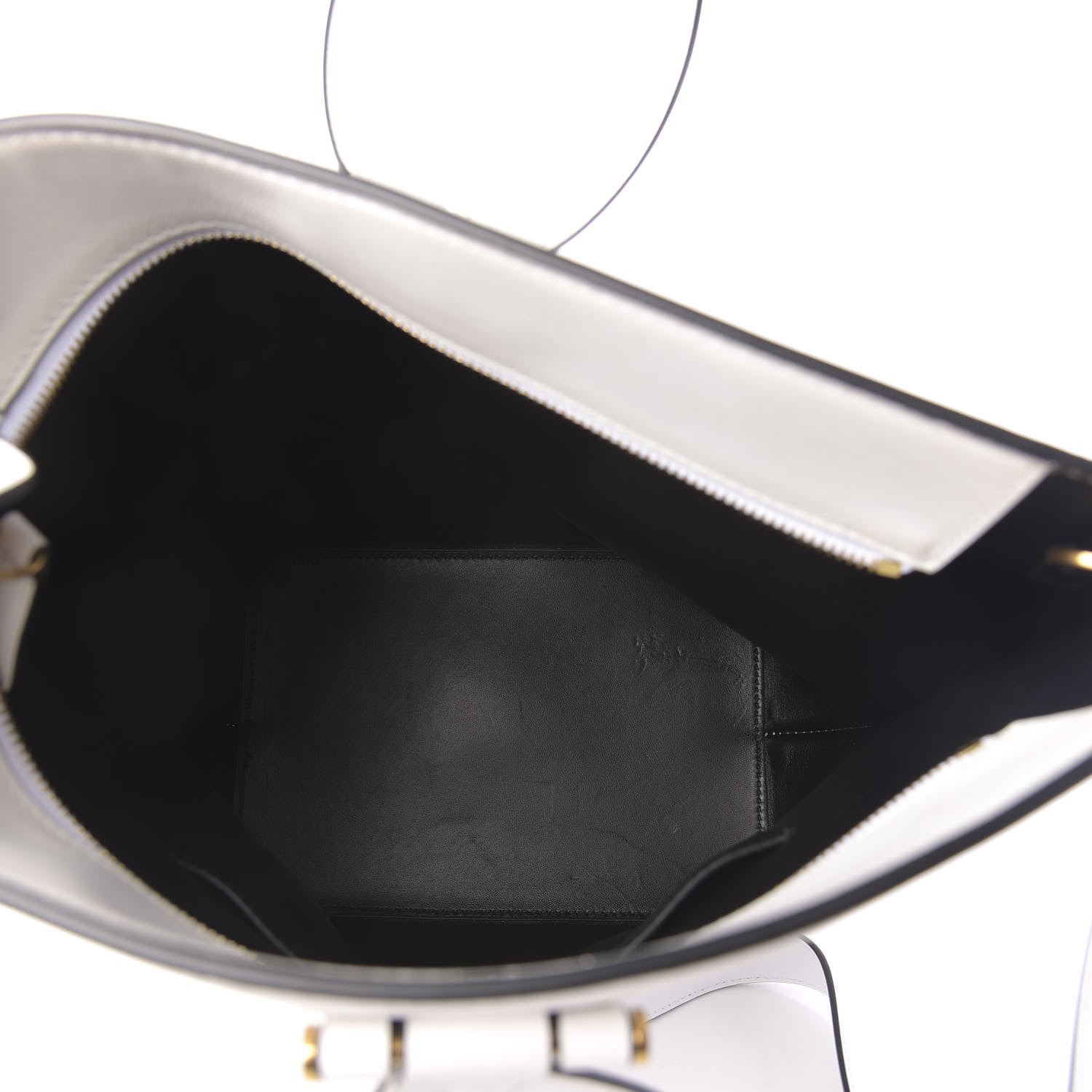 Versace Vitello Large Virtus Bucket Bag Optical White 5 of 9