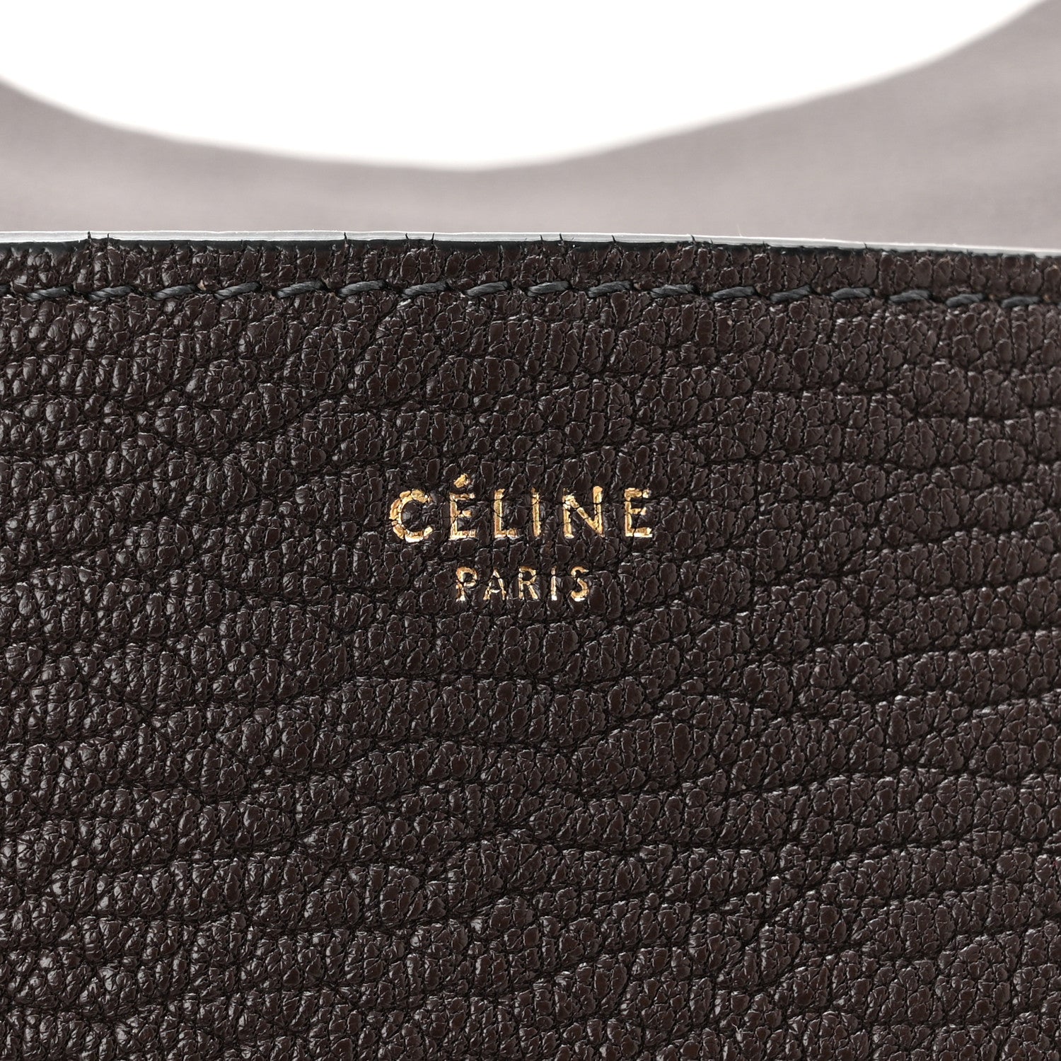 Celine Soft Grained Calfskin Sangle Bucket Bag Ecorce 6 of 13