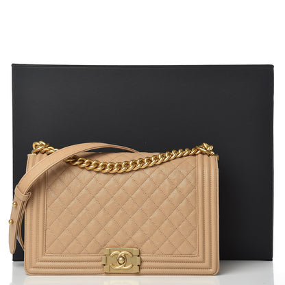 Chanel Caviar Quilted New Medium Boy Flap Beige 11 of 11