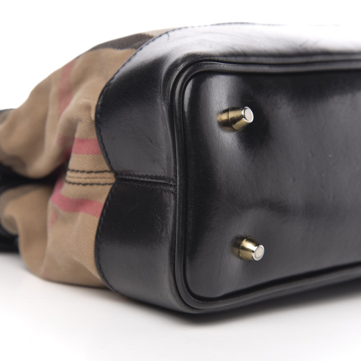 Canvas House Check Tote Black