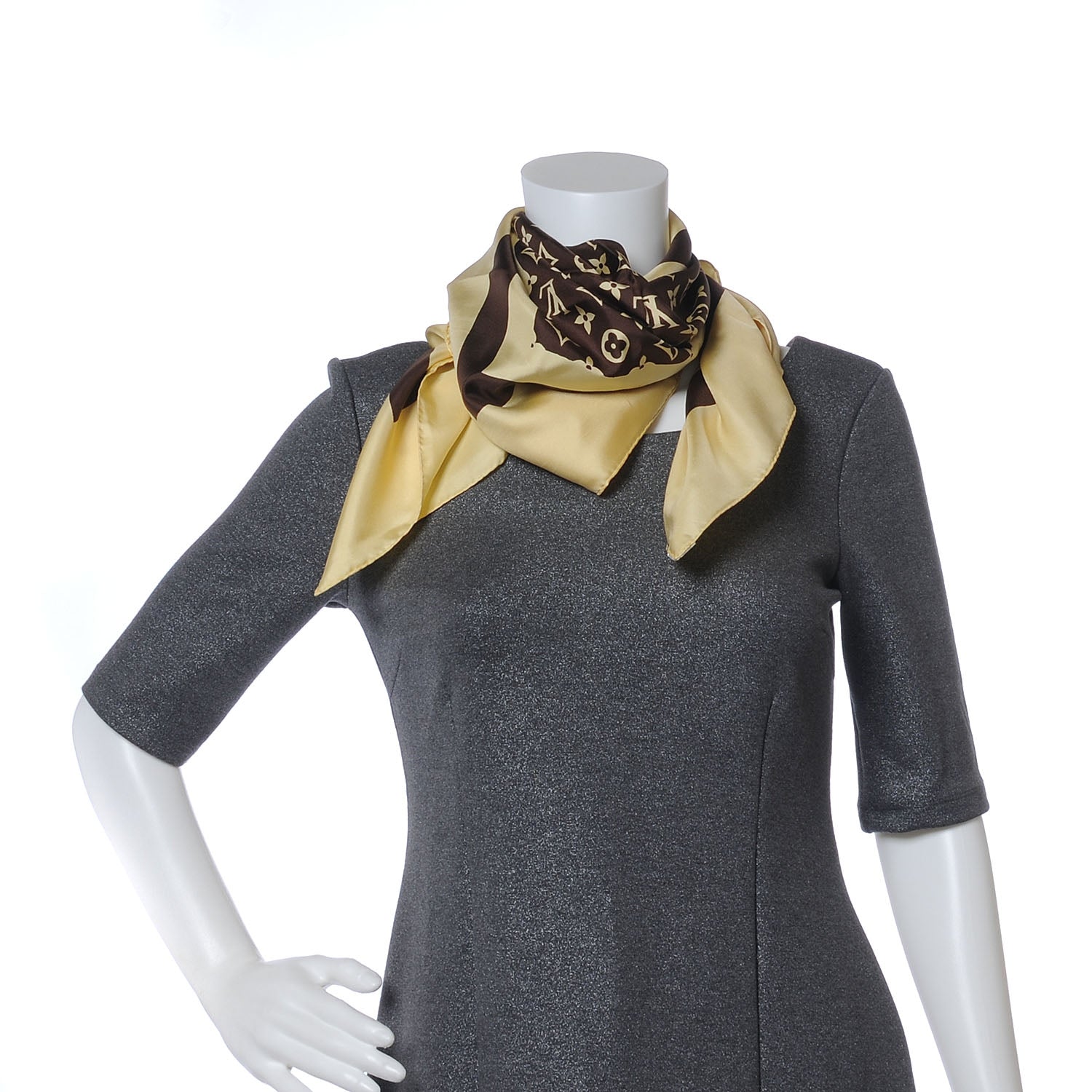 Louis Vuitton Silk Monogram Monaco Scarf 4 of 6