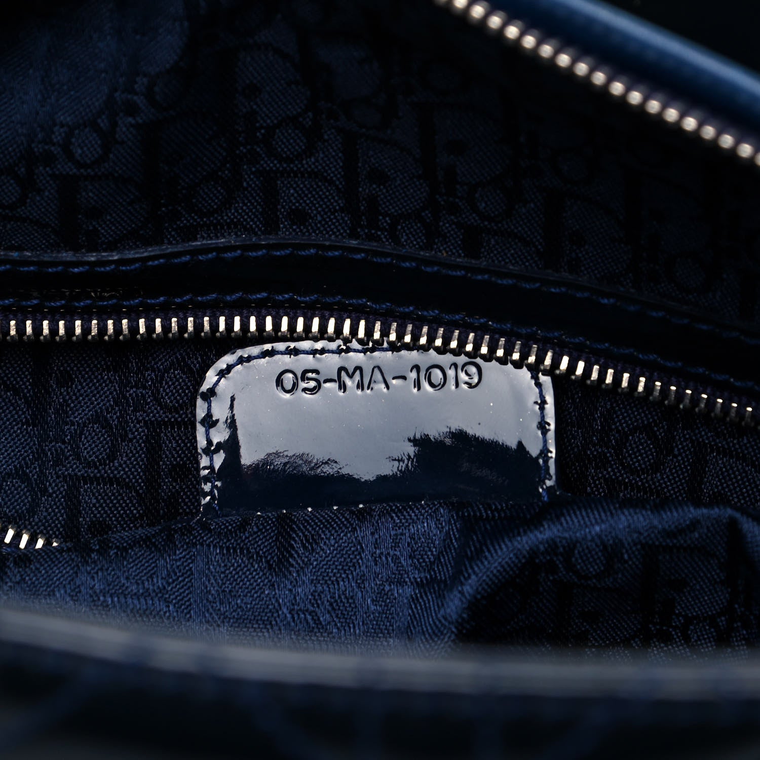 Christian Dior Patent Cannage Large Lady Dior Navy Blue 9 of 9
