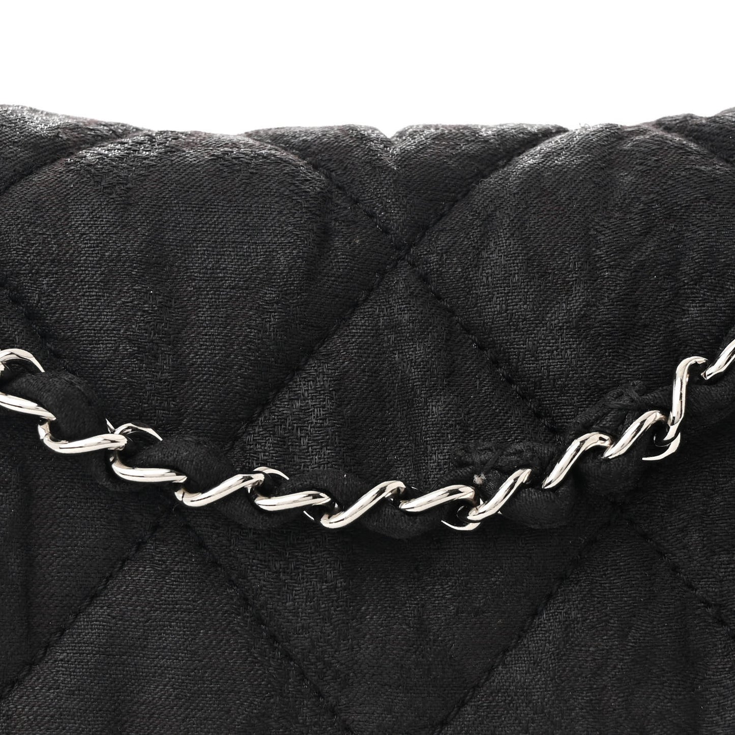 Coated Canvas Quilted Le Marais Flap Black