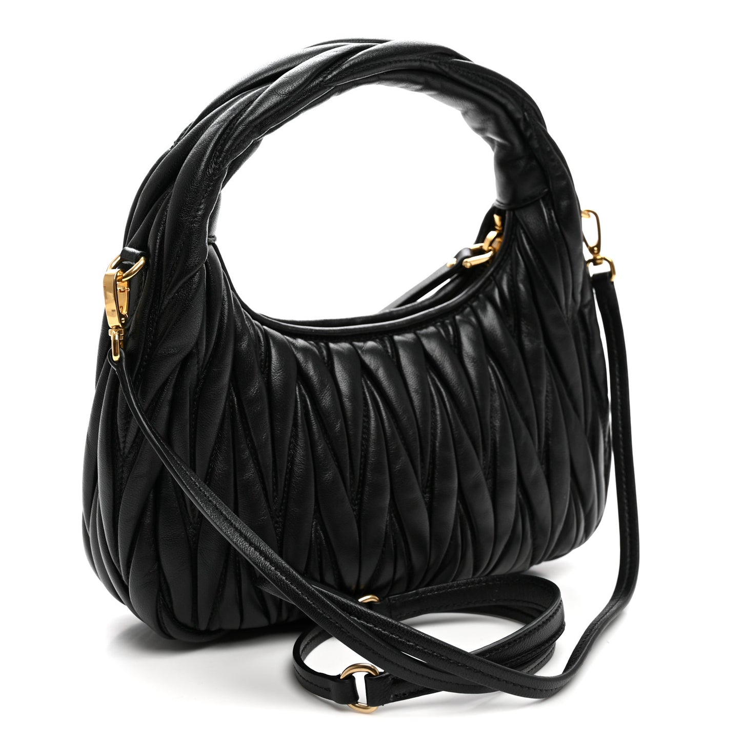 Nappa Matelasse Small Wander Hobo Black