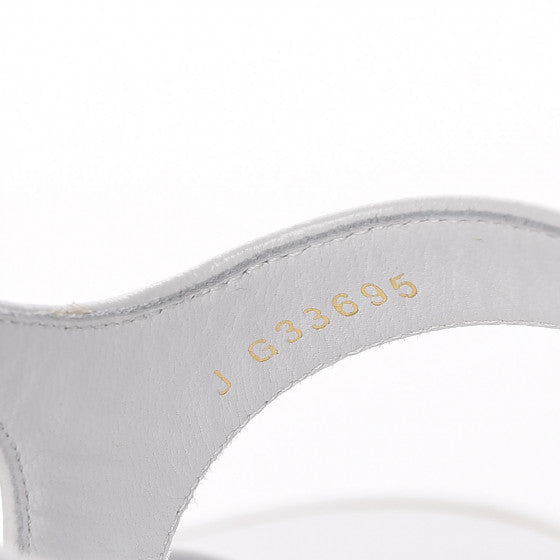 Lambskin CC Thong Sandals 39 White