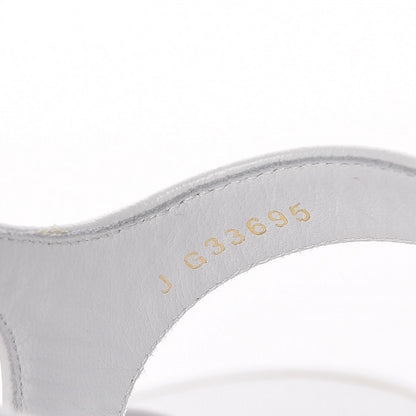 Chanel Lambskin CC Thong Sandals 39 White 7 of 9