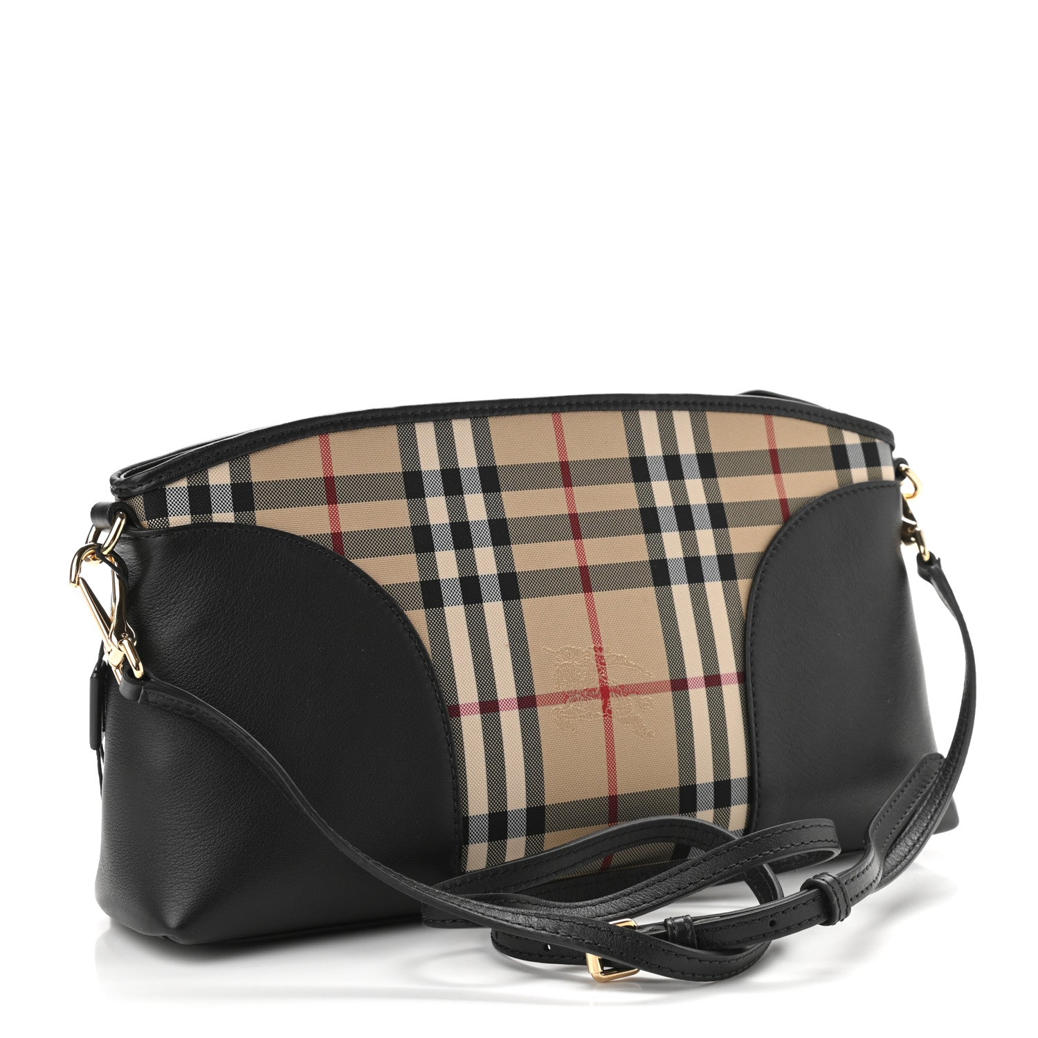 Burberry Horseferry Check Small Chichester Crossbody Clutch Bag Black 5 of 10