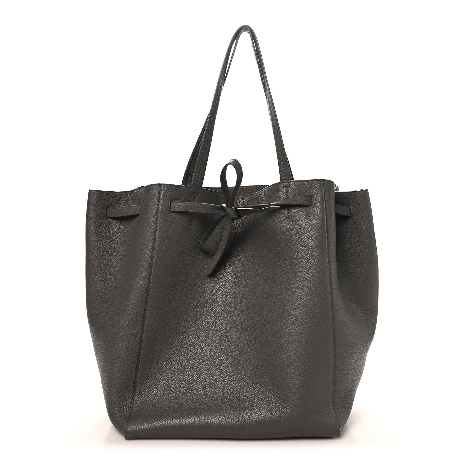 Celine Soft Grained Calfskin Medium Belt Cabas Phantom Grey 1 of 9