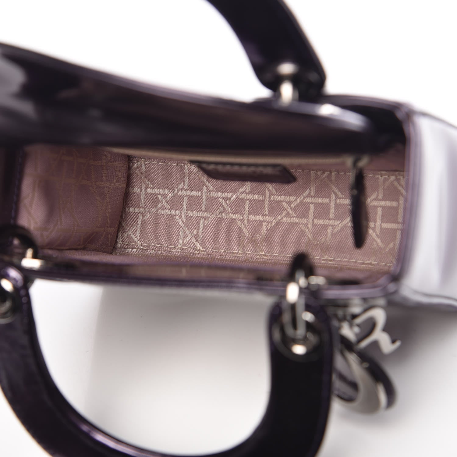 Christian Dior Patent Mini Lady Dior Purple 5 of 12