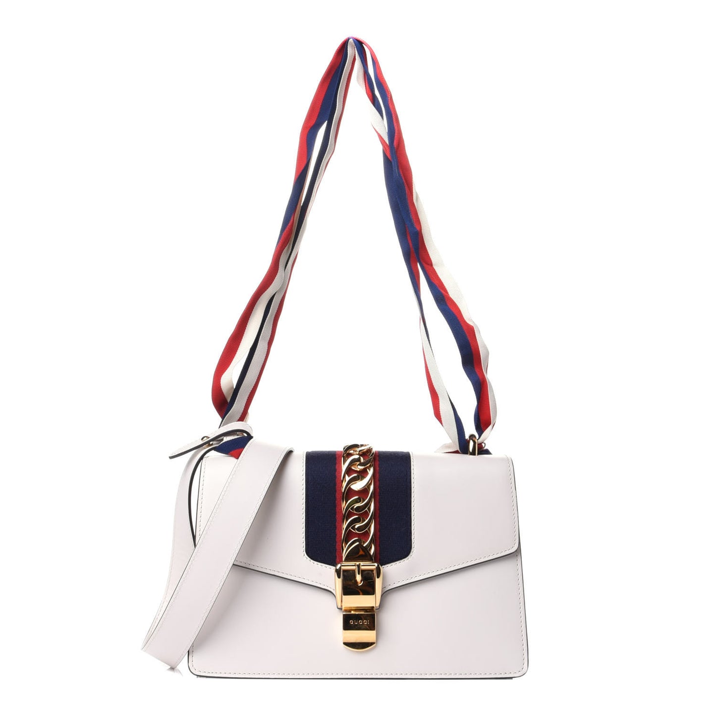 Calfskin Small Sylvie Shoulder Bag Off White