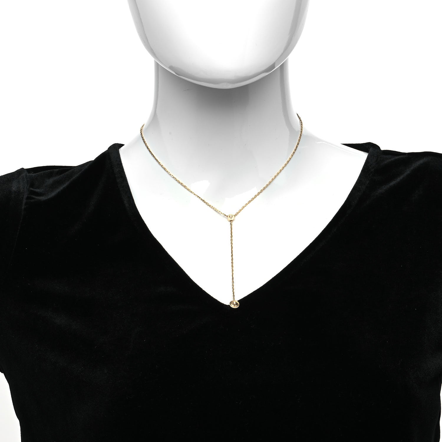 Cartier 18K Yellow Gold LOVE Drop Necklace 2 of 5