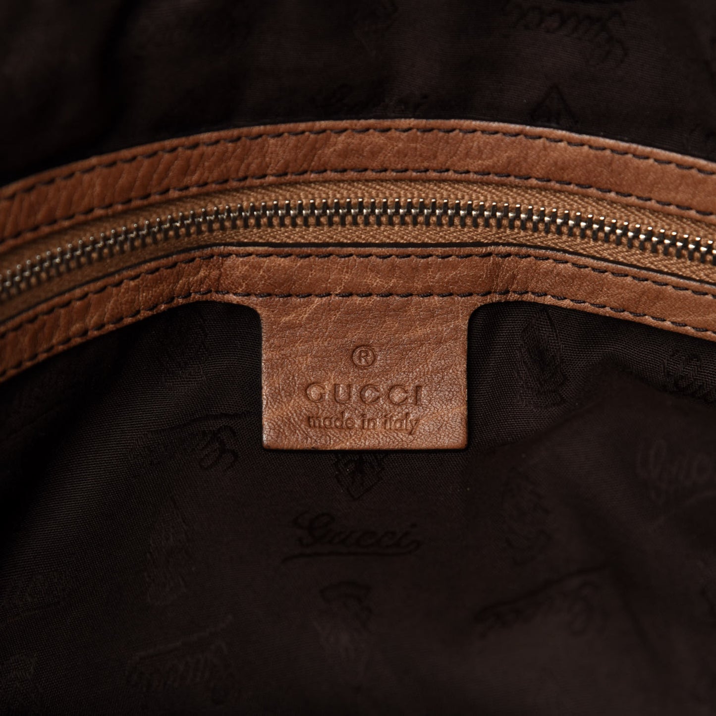 Monogram Bamboo Bar Medium Tote Brown