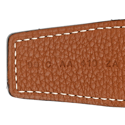 Hermes Box Togo H 32mm Belt 95 38 Black Gold 6 of 8