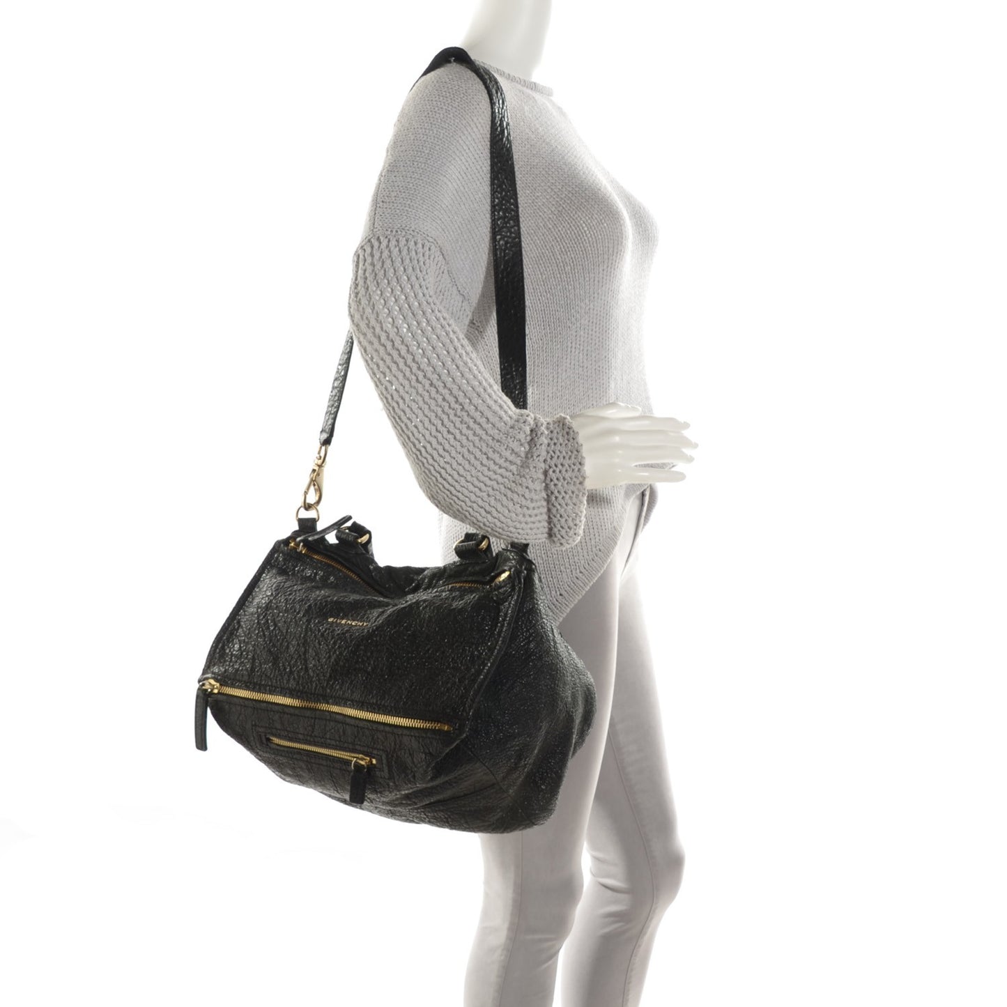 Bubble Calfskin Medium Pandora Black