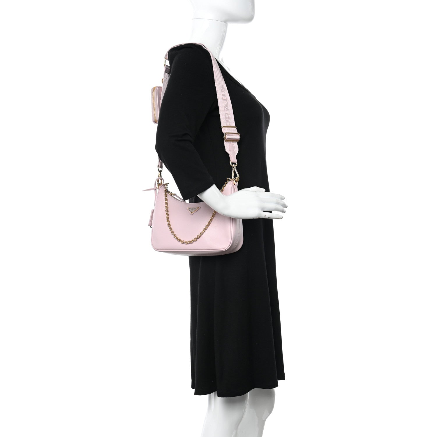 Prada Saffiano Lux Re-Edition 2005 Shoulder Bag Alabastro 2 of 10